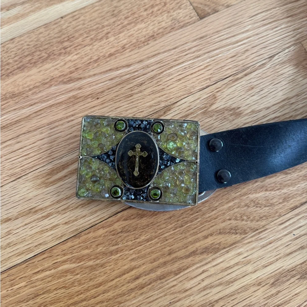 VSA VIRGINS, SAINTS & ANGELS MILAGROSA BELT BUCKLE and State of Texas Seal belt